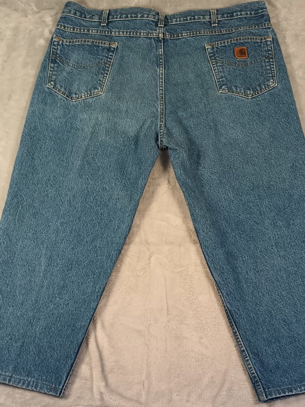 Carhartt Relaxed Fit Jeans Men's Blue Denim 43x25.5 Measured Workwear No Size Ta - Picture 5 of 6